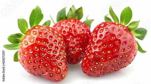Fresh and vibrant strawberry on a clean white background.