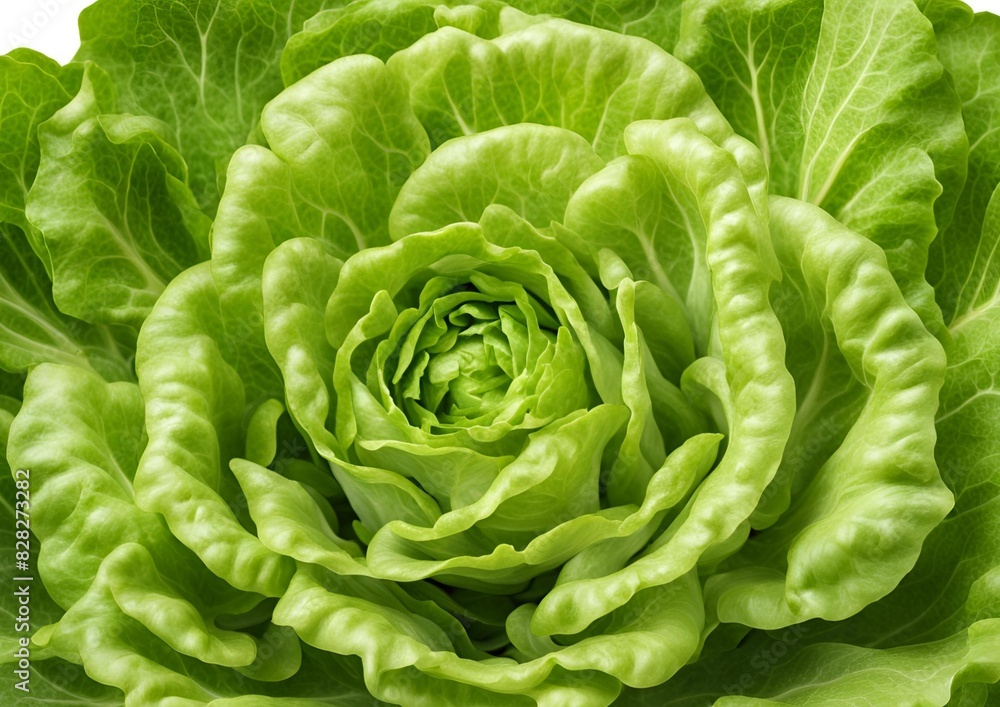 Fototapeta premium Lettuce isolated on a white background with a clipping path.