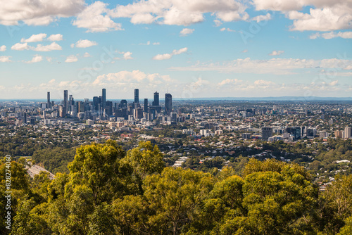 Obraz na płótnie Brisbane City from Mount Coot-Tha, Queensland, Australia w salonie
