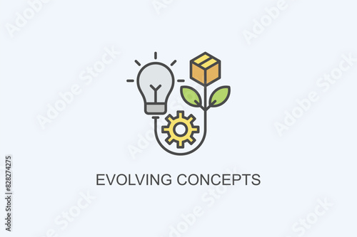 Evolving Concepts Vector Icon Or Logo Illustration