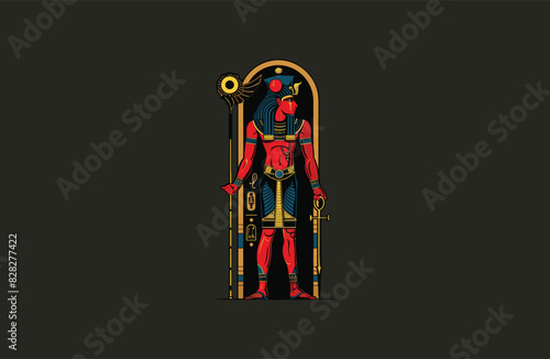 ancient Egyptian god vector design illustration