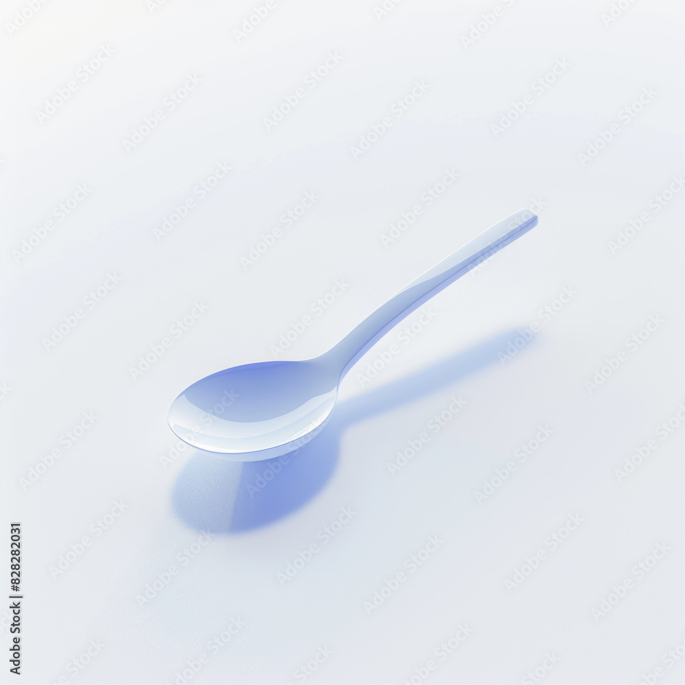 spoon icon in 3D style on a white background spoon icon in 3D style on a white background