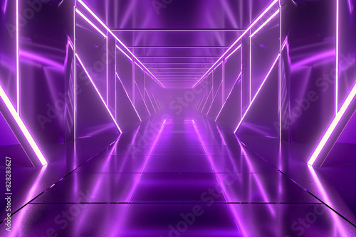 Neon lights glow in this futuristic abstract violet backdrop, ideal for high-tech and cutting-edge designs.