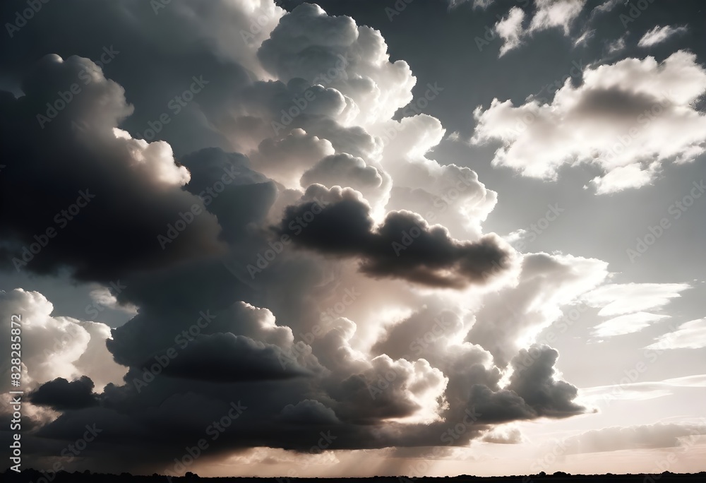 Blue sky, white clouds, colorful clouds Blue sky, white clouds, colorful clouds
