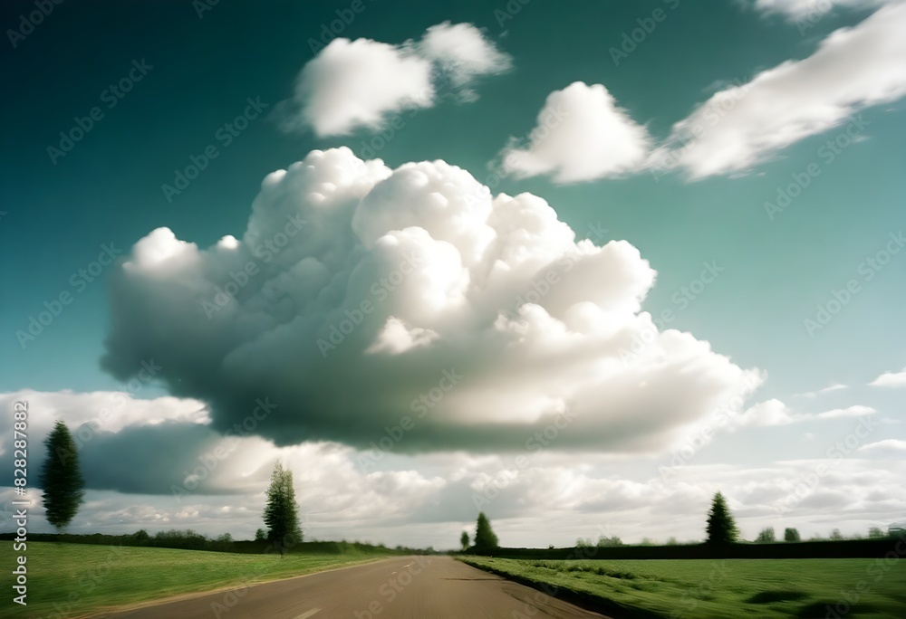 Blue sky, white clouds, colorful clouds Blue sky, white clouds, colorful clouds