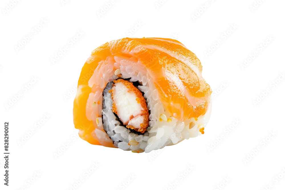 Uramaki Sushi isolated on transparent background Uramaki Sushi isolated on transparent background