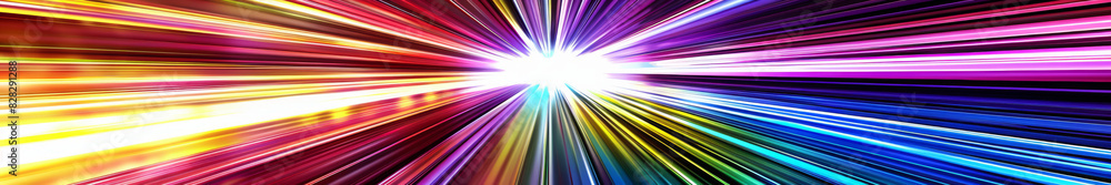 A colorful, bright, and dynamic   of a rainbow