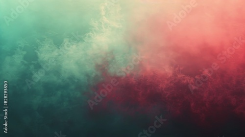 Smooth Jade and Crimson Gradient: A Vibrant Duotone Backdrop