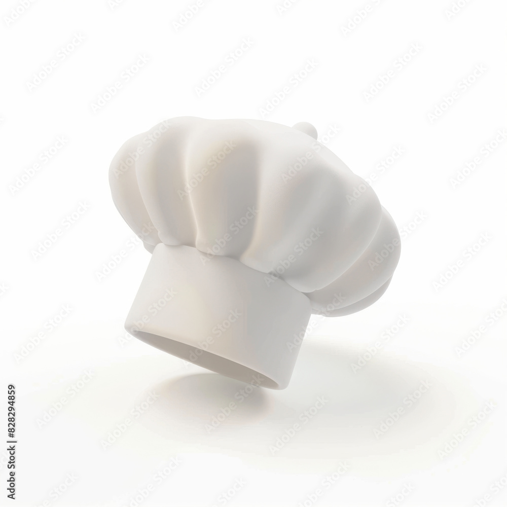 chef hat icon in 3D style on a white background chef hat icon in 3D style on a white background