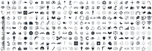 Abstract Logo And Icon Set. elements logo illustration symbol, background