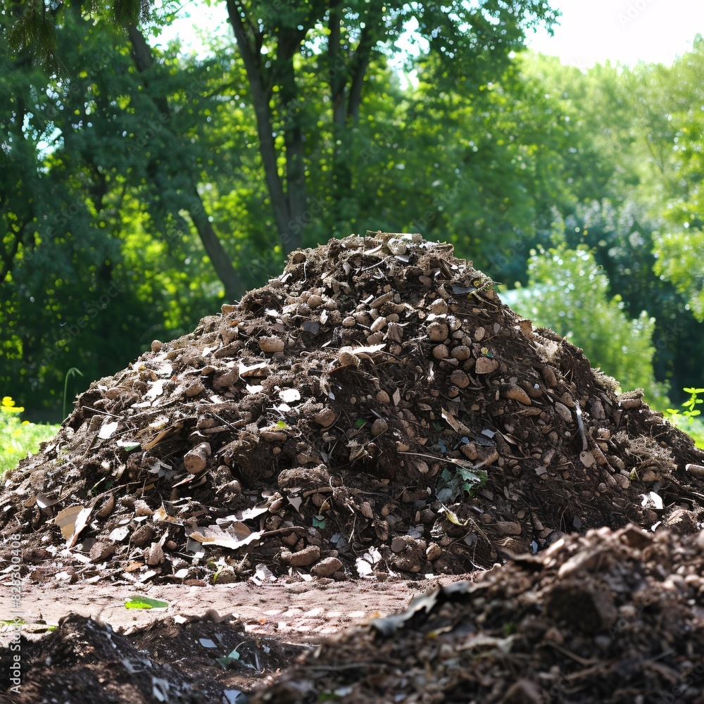 Pile of Mulch in Rural Setting Pile of Mulch in Rural Setting