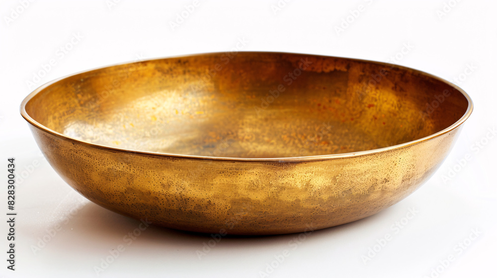 Antique brass bowl. An image of an antique brass bowl on a white background. Perfect for projects related to history, antiques, or interior design. Antique brass bowl. An image of an antique brass bowl on a white background. Perfect for projects related to history, antiques, or interior design.