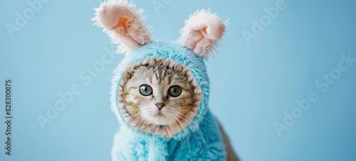 Cat in Easter Bunny Costume photo