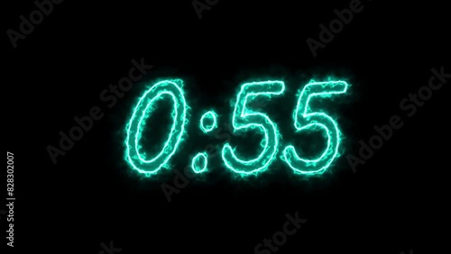 1 minute (60 second) animated timer video