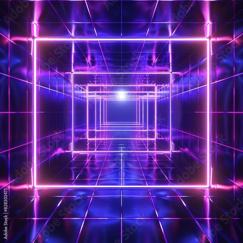 "Neon Cyber Corridor"