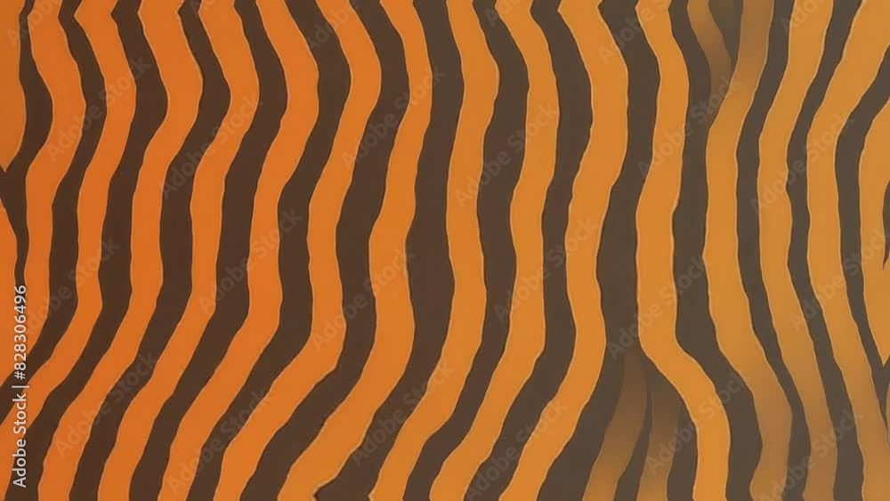 Wavy animation with brown and saffron coloured 2 dimensional stripes Wavy animation with brown and saffron coloured 2 dimensional stripes