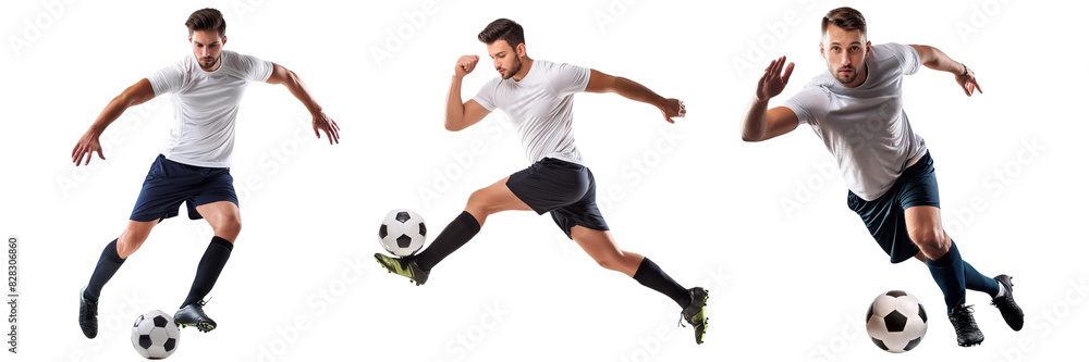 footballers in action, soccer players