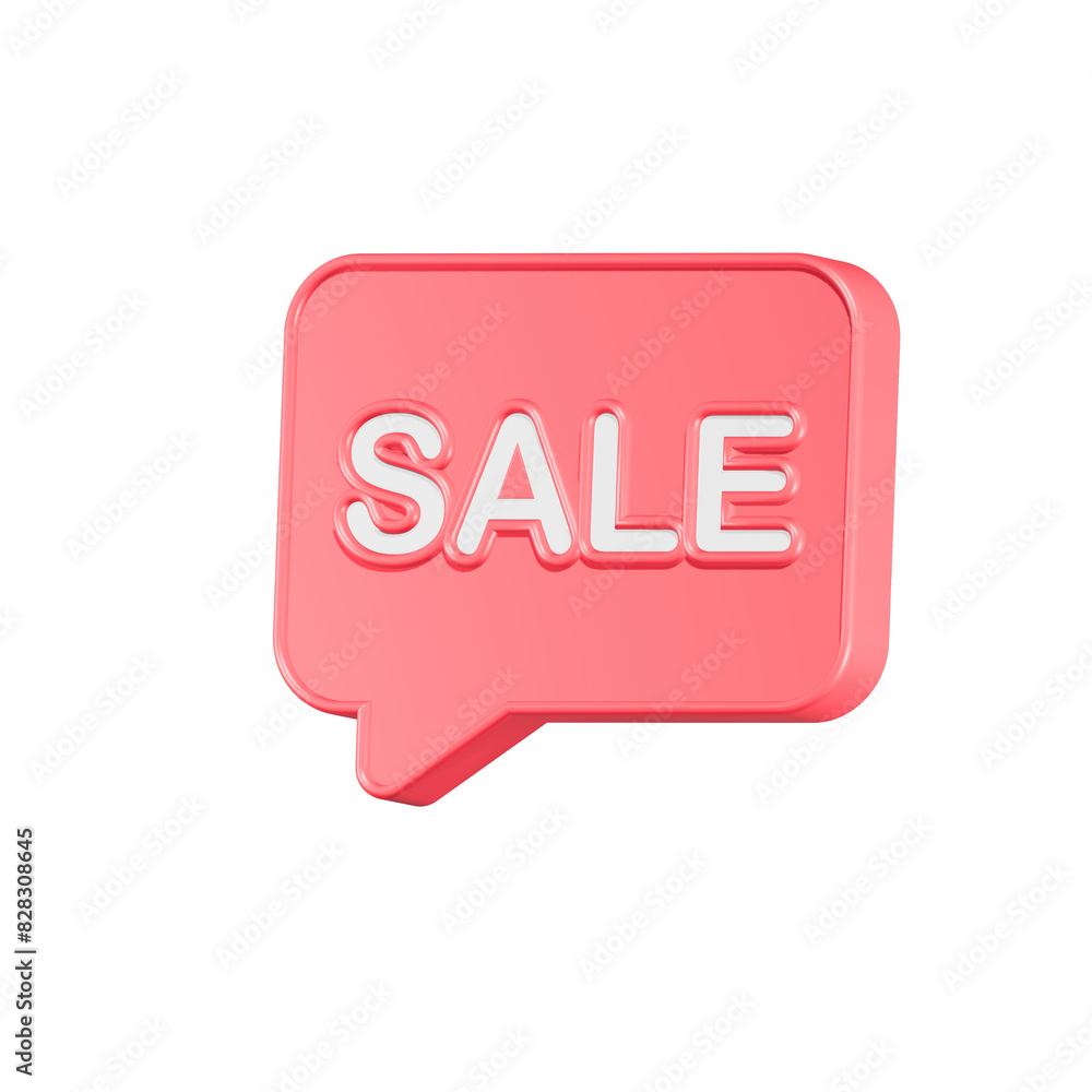 sale text bubble promotion marketing 3d icon sale text bubble promotion marketing 3d icon