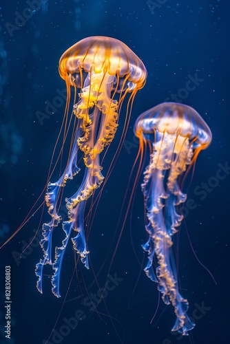 "Underwater Octopuses in Aquarium Display"