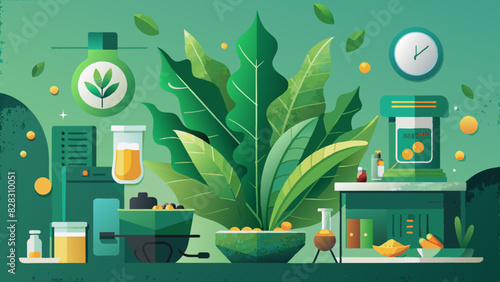 Modern Herbal Laboratory with Natural Ingredients and Eco-Friendly Products