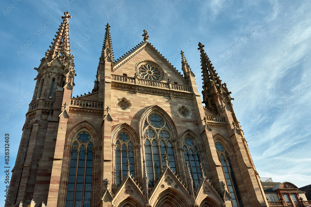 The temple of St. Stephen's Church(Temple Saint-Étienne) Mulhouse Alsace France The temple of St. Stephen's Church(Temple Saint-Étienne) Mulhouse Alsace France