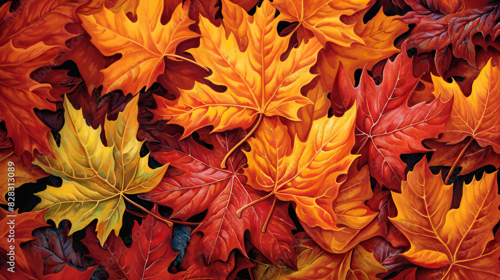 Autumn Fall Leaves Background: Canvas Palette Autumn Fall Leaves Background: Canvas Palette