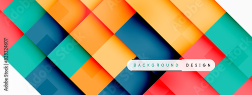 Dynamic colorful squares background. Vector Illustration For Wallpaper, Banner, Background, Card, Book Illustration, landing page