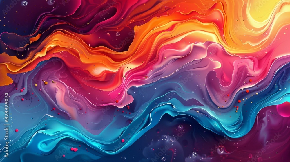 Abstract Liquid Flow with Vibrant Colors Abstract Liquid Flow with Vibrant Colors