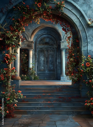 Archway of red roses