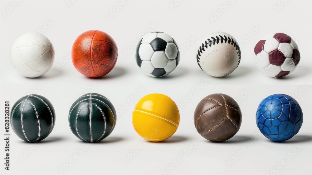 Sport balls isolated on a white background