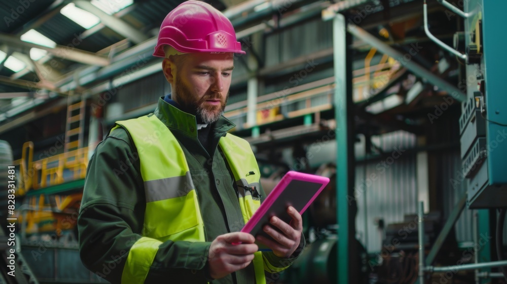 Engineer Inspecting with Tablet Engineer Inspecting with Tablet