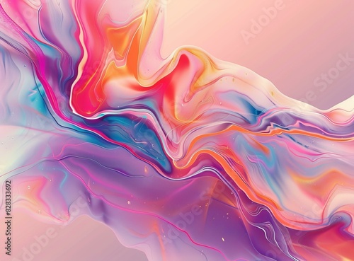 Abstract Vibrant Liquid Flow