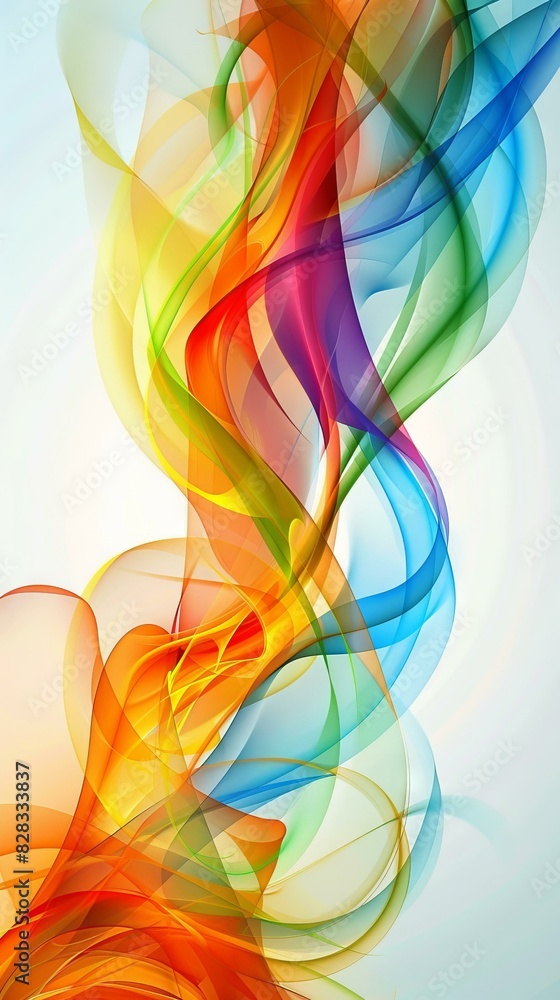 Fototapeta premium Abstract Colorful Ribbons Art Design