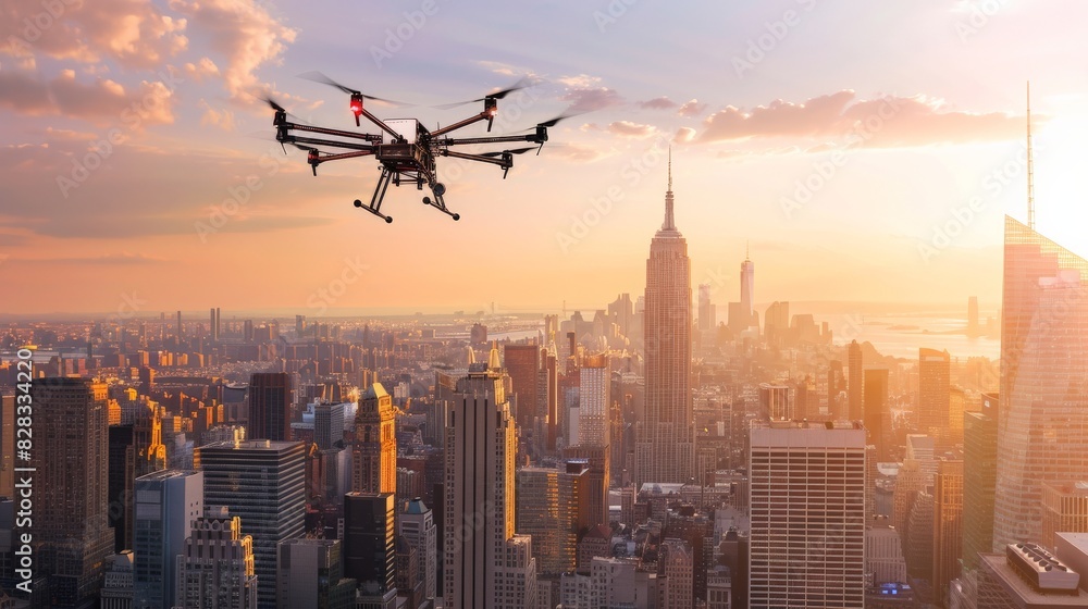 Innovative AI-powered drone flying autonomous Innovative AI-powered drone flying autonomous