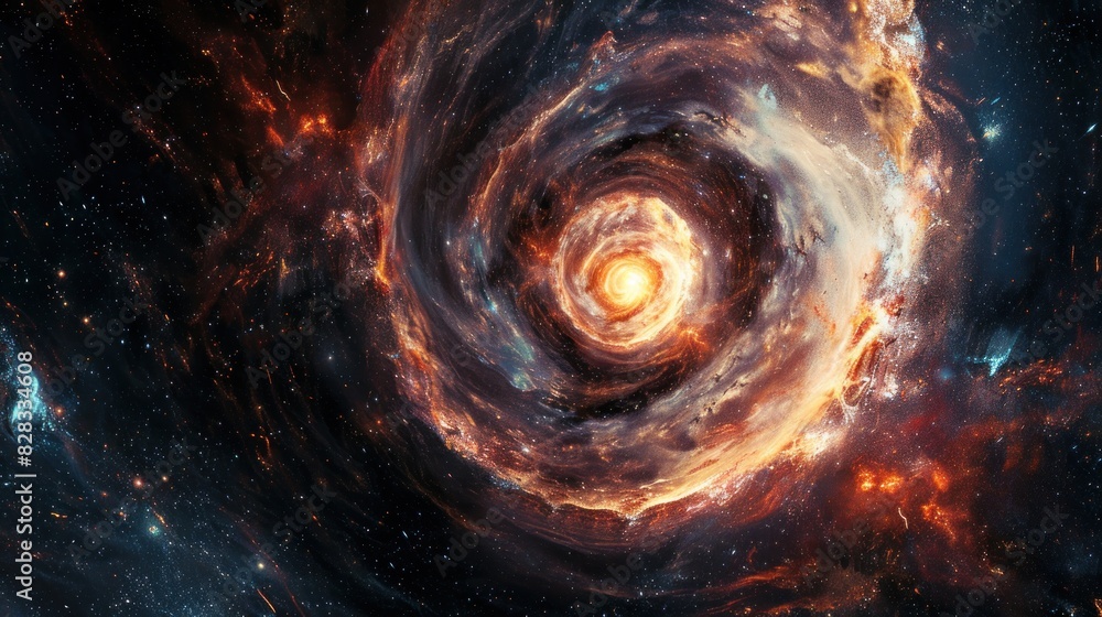 Nebulae and galaxies swirl in the vast expanse of space, creating a mesmerizing abstract cosmos background. Nebulae and galaxies swirl in the vast expanse of space, creating a mesmerizing abstract cosmos background.