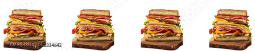 Mouthwatering Triple-Decker Sandwich Display
 photo