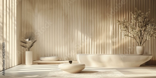Japanese Style Zen Wabi Sabi Interior Room Art photo