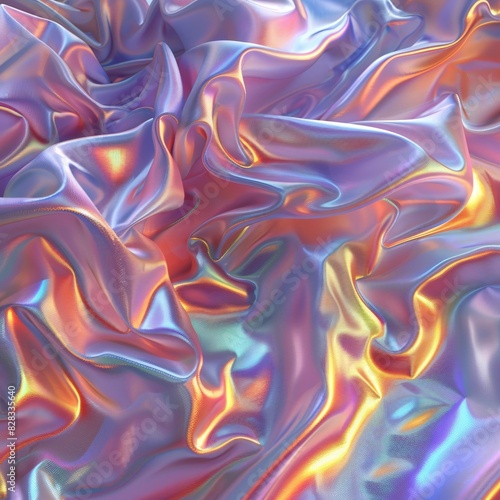 "Vibrant Synthetic Texture with Folds and Ripples"