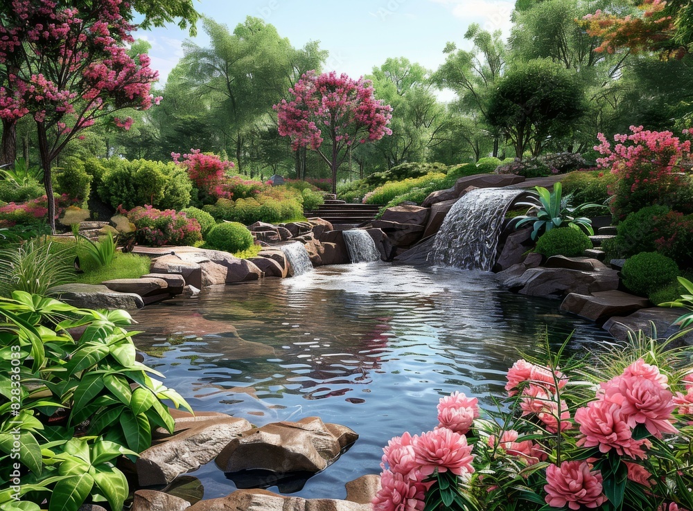 Fototapeta premium Design and Construction of Garden Landscapes