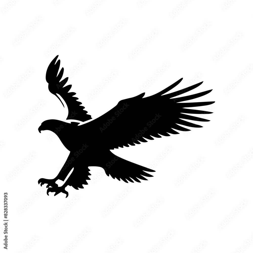 Vector silhouette of bird flying. Freedom concept. simple design Vector silhouette of bird flying. Freedom concept. simple design