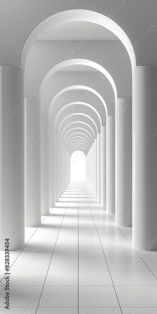 Obraz premium Serene Arch Corridor