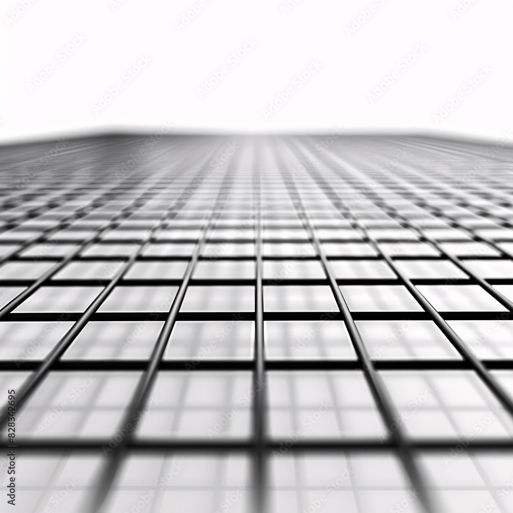 Tall Grid-Patterned Building with Transparent Surface Tall Grid-Patterned Building with Transparent Surface