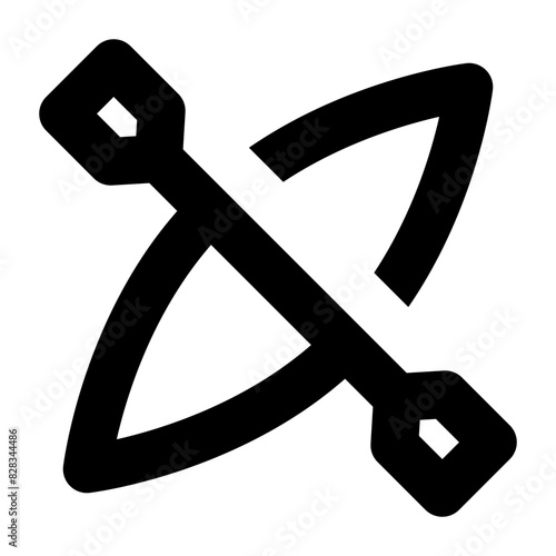 kayak boat line sport icon