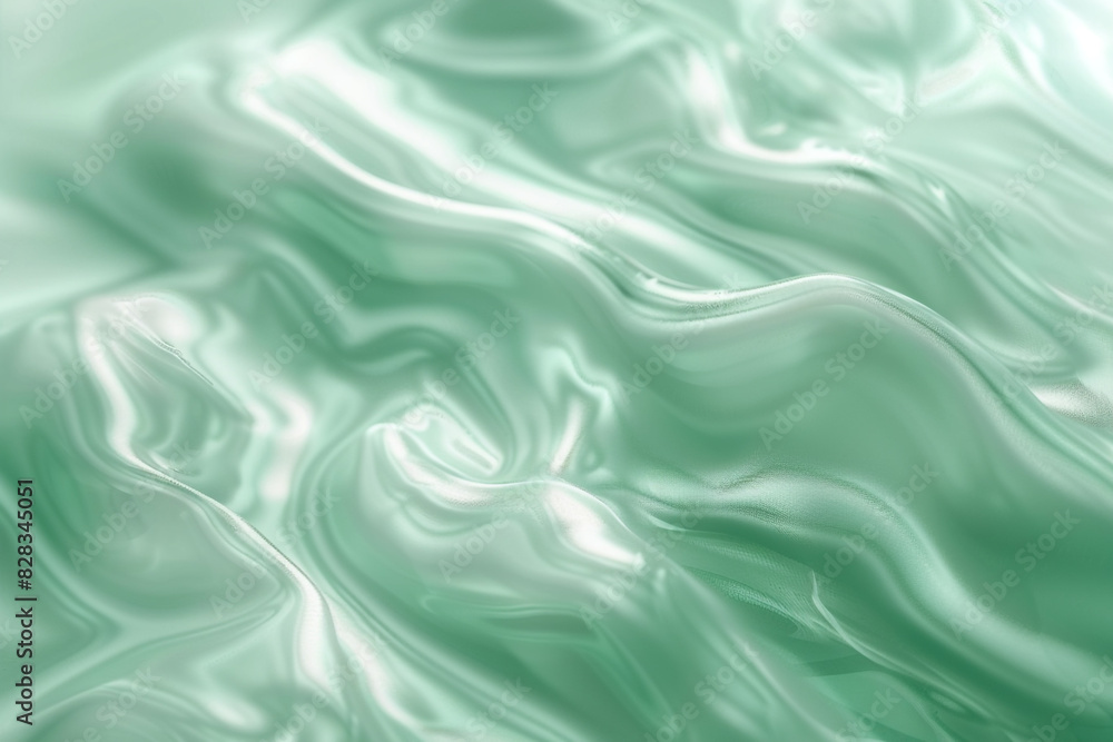 Fototapeta premium Pale mint green blur designed for conservation and green technology campaigns.