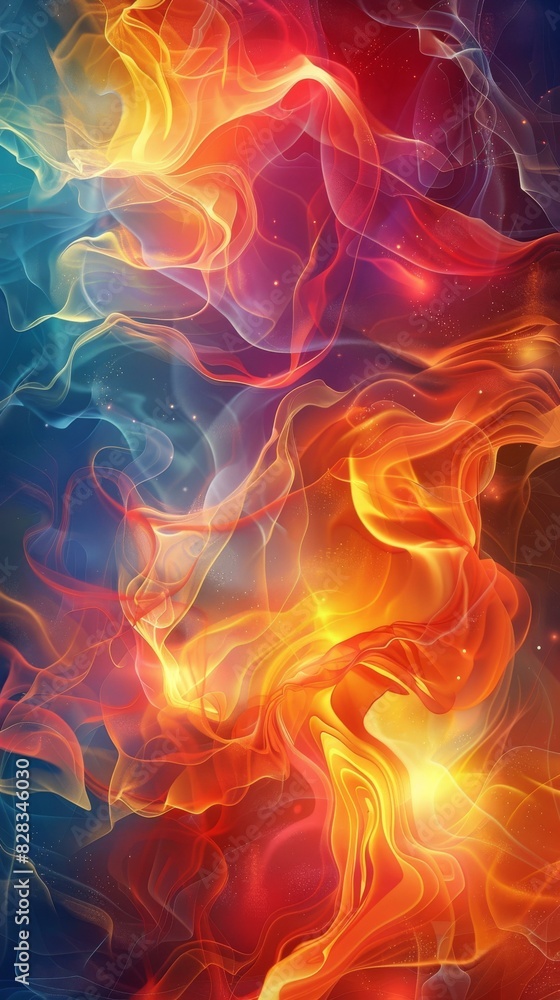 Abstract Fire and Ice Design: Energy and Motion Abstract Fire and Ice Design: Energy and Motion