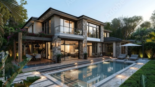 Modern House Featuring a Private Swimming Pool © Adobe Contributor