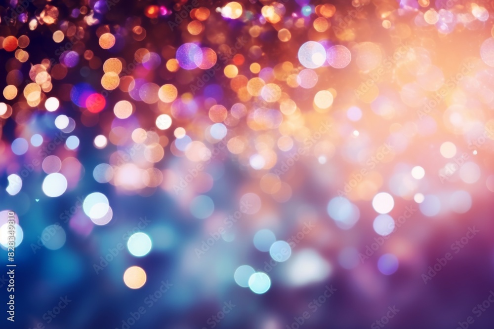 Obraz premium Bokeh light abstract background. Varicolored patches of light background