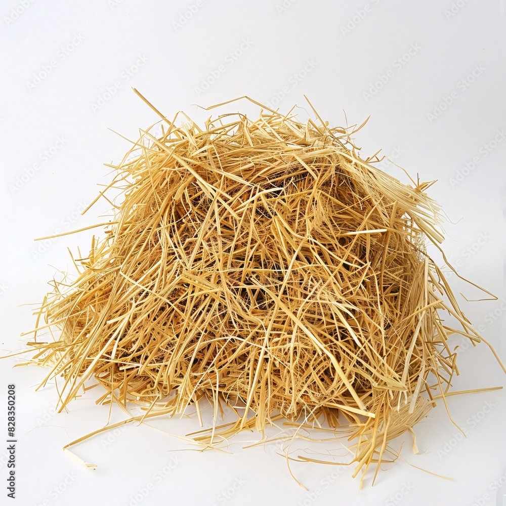 Fototapeta premium Pile of Yellow Hay Bales