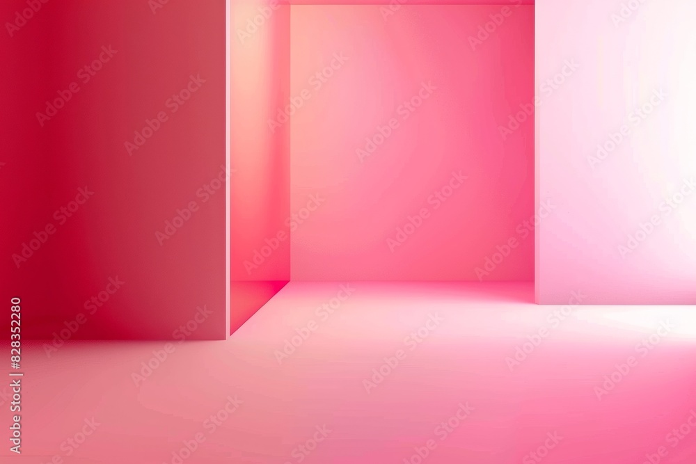 Pink empty room with light and shadows Pink empty room with light and shadows