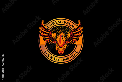 Phoenix mascot logo vector image template